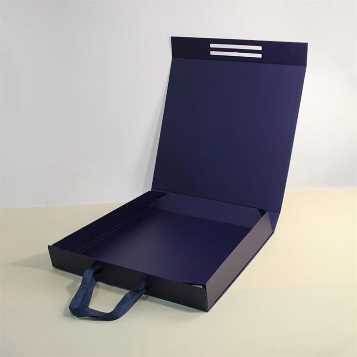 Folding Gift Box With Ribbon Handle