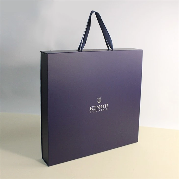 Folding Gift Box With Ribbon Handle